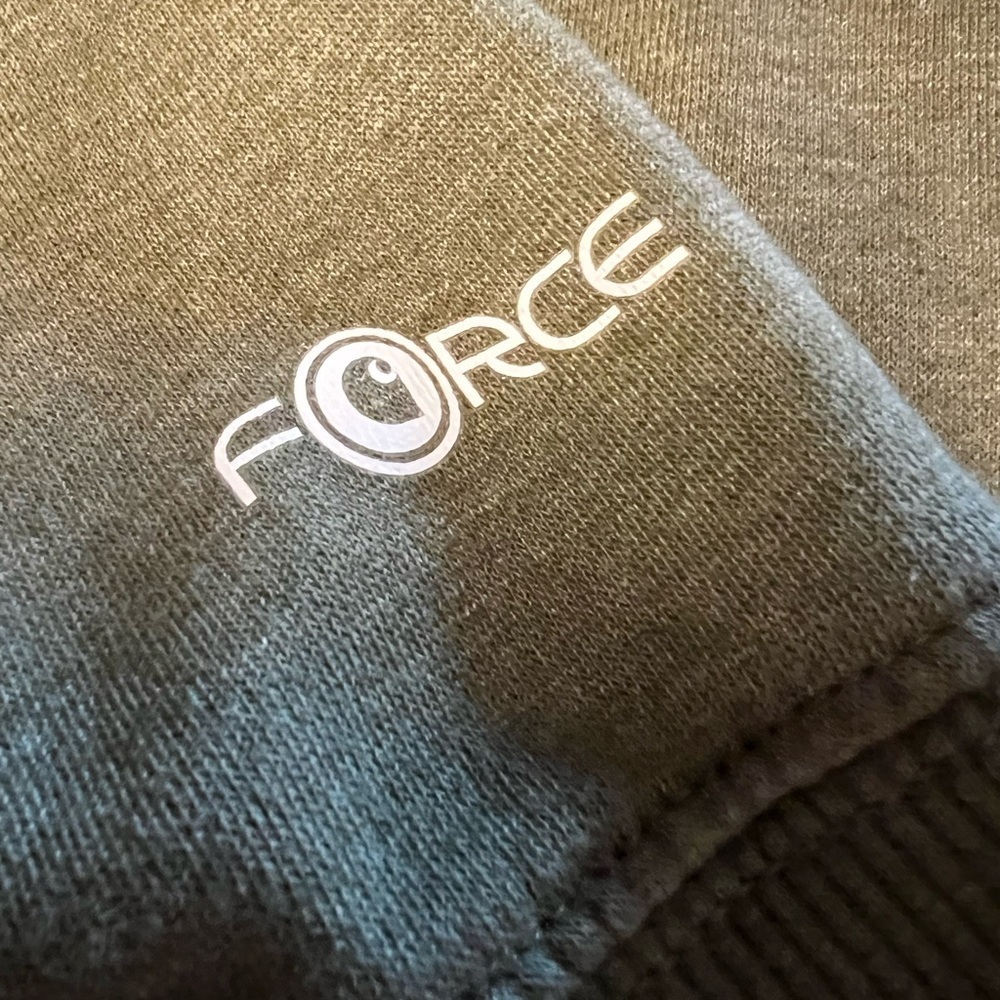 Carhartt Force Olive Relaxed Fit Hoodie Men’s Large Tall - Picture 6 of 8